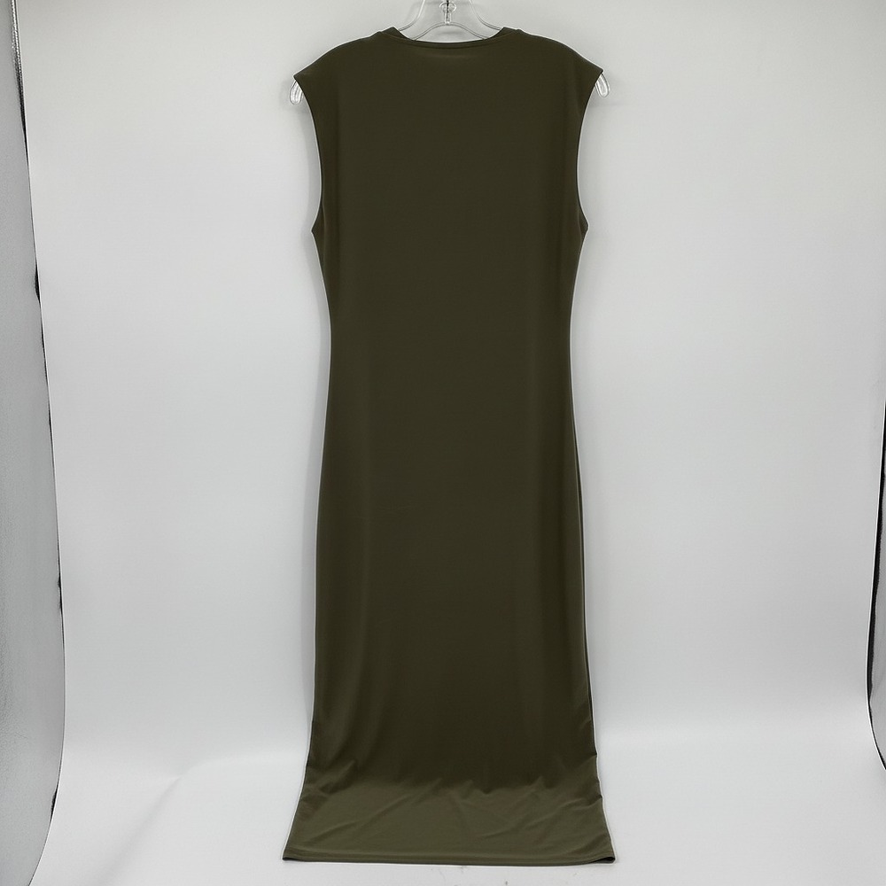 Wilfred Maxi Dress | Mock Neck | L | Women's Green Textile